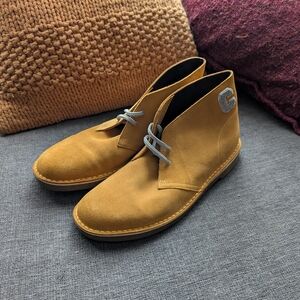 Clarks Tan Chukka Boots with Suede Finish